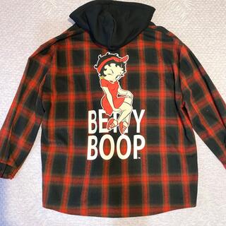 専用　新品　Betty Boop  フード付き　ビックシャツ(シャツ/ブラウス(長袖/七分))