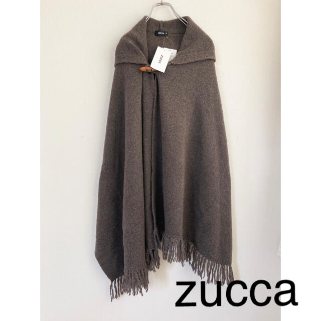 ZUCCa(ズッカ)の新品・ズッカ・ソフトバルキーポンチョ・ブラウン レディースのトップス(ニット/セーター)の商品写真