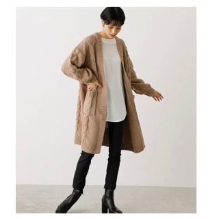 アズールバイマウジー(AZUL by moussy)のケーブルニットカーディガン(カーディガン)