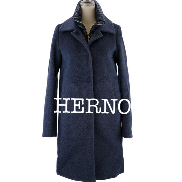 【美品】ヘルノHERNO レイヤーダウンコート アンゴラ シルクの通販 by U｜ラクマ