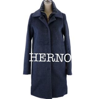 【rina様専用】ヘルノHERNO レイヤーダウンコート　アンゴラ　シルク(ダウンコート)