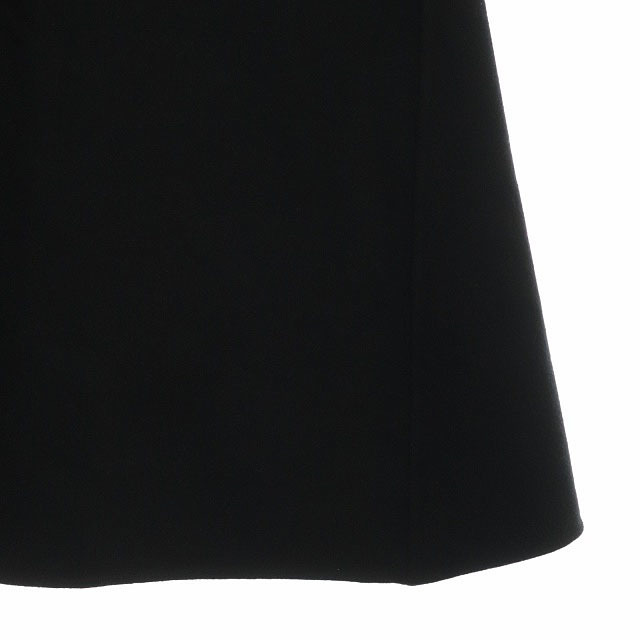 Drawer(ドゥロワー)のドゥロワー Drawer ウールバックジップスカート 台形スカート 34 黒 レディースのスカート(ロングスカート)の商品写真