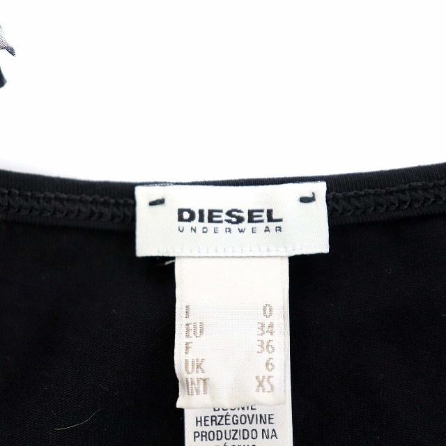 DIESEL(ディーゼル)のディーゼル レイヤード ブラウス シャツ 長袖 絹混 XS グレー 白 黒 レディースのトップス(シャツ/ブラウス(長袖/七分))の商品写真