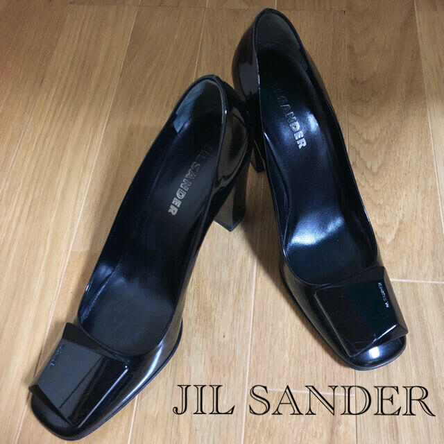 JIL SANDER ジルサンダーエナメルパンプス 黒