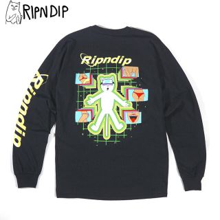 シュプリーム(Supreme)の◆新作◆RIPNDIP VR Nerm ロングTシャツ　Mサイズ　ブラック(Tシャツ/カットソー(七分/長袖))