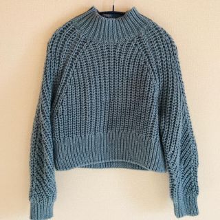 エイチアンドエム(H&M)のH&M  チャンキーニット　ブルー　青(ニット/セーター)