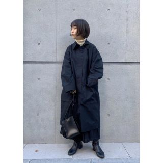 ユニクロ(UNIQLO)のUniqlo コットンコート　黒(ロングコート)