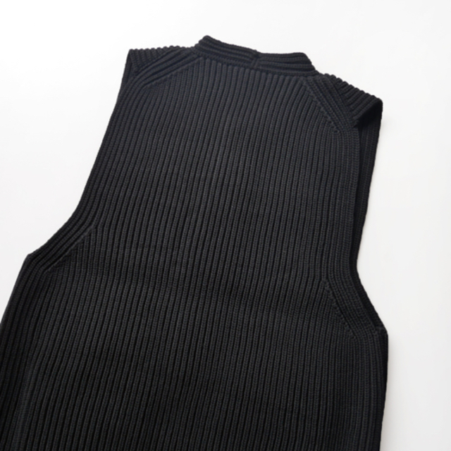 Ron Herman(ロンハーマン)のAURALEE     Wool Rib Knit Long Vest ブラック レディースのトップス(ベスト/ジレ)の商品写真