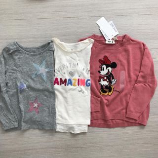 ユニクロ(UNIQLO)の女の子トップス　3枚まとめ(Tシャツ/カットソー)