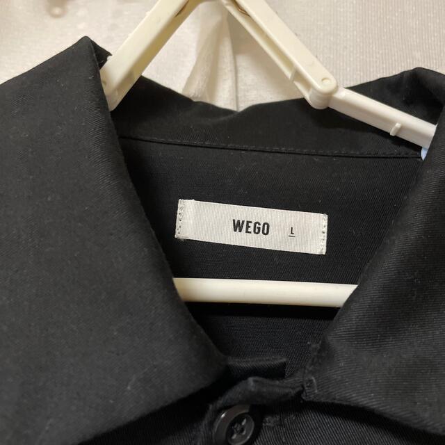 WEGO(ウィゴー)のワークシャツ　黒　男女兼用　Ｌサイズ　WEGO メンズのトップス(シャツ)の商品写真