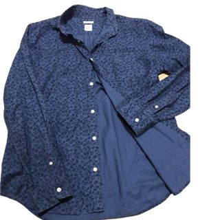 ギャップ(GAP)のOLD GAP 白タグ　ボタニカル総柄　ボタンシャツ　Lサイズ(シャツ)