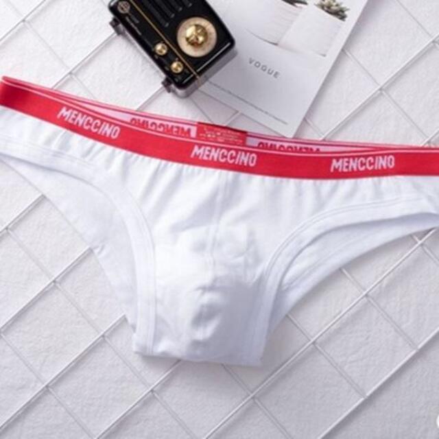 MENCCINO メンズ ローライズ ビキニ ショーツ 白 Lサイズ 男性用  メンズのアンダーウェア(その他)の商品写真