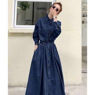 emi+ ウエストマークデニムシャツワンピース　新品未使用　ZARA ユニクロ