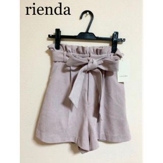 リエンダ(rienda)の【新品】rienda ショート パンツ ピンク リボン(ショートパンツ)