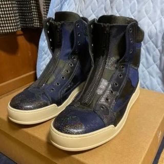 ディースクエアード(DSQUARED2)の【美品／最終値下】定価10万 DSQUARED2 ジップハイカットスニーカー(スニーカー)