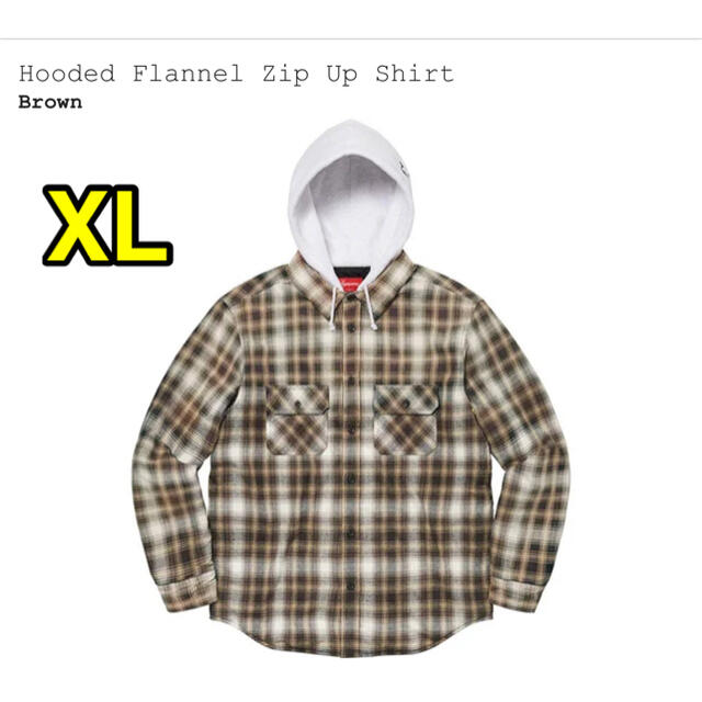 Supreme Hooded Flannel Zip Up Shirt XL