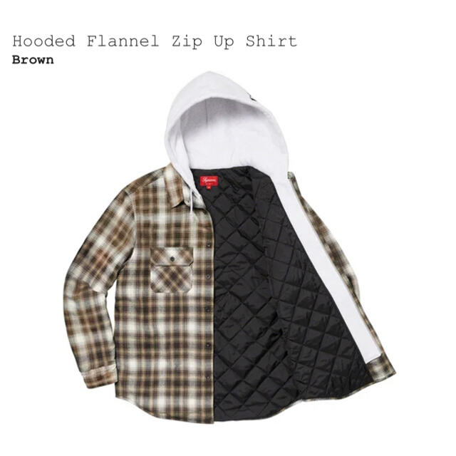 Supreme - Supreme Hooded Flannel Zip Up Shirt XLの通販 by