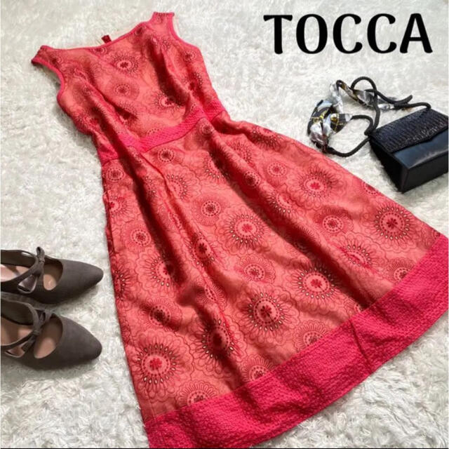 TOCCA - 【美品】TOCCA SUMMER FLING ドレス ワンピース 総レース 刺繍