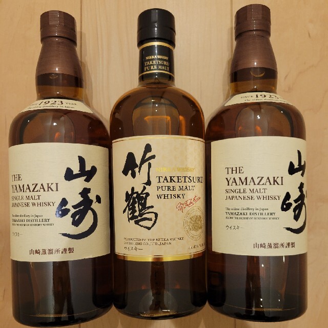 山崎２本　竹鶴１本　共に700ミリ 食品/飲料/酒の酒(ウイスキー)の商品写真