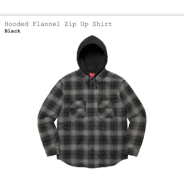 Supreme Hooded Flannel Zip Up Shirt Mサイズ