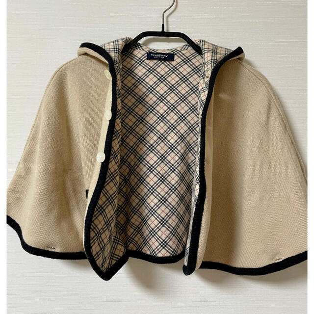 BURBERRY(バーバリー)のバーバリー　ベビーポンチョ　チェック柄　ケープ　ノバチェック キッズ/ベビー/マタニティのベビー服(~85cm)(ジャケット/コート)の商品写真