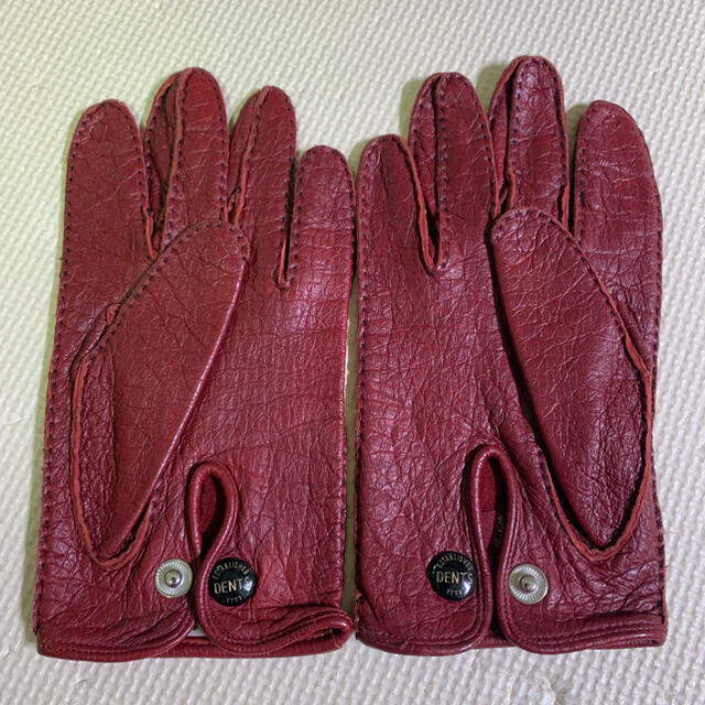 期間限定値下【美品】DENTS デンツ ペッカリー ボルドー 赤 手袋