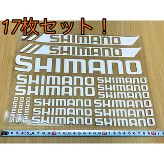 シマノ(SHIMANO)のSHIMANO ステッカーセット ホワイト シマノ 自転車 釣り車(その他)