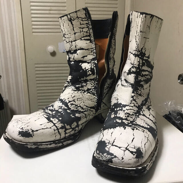 Maison martin margiela ペンキ　スクエアトゥブーツ