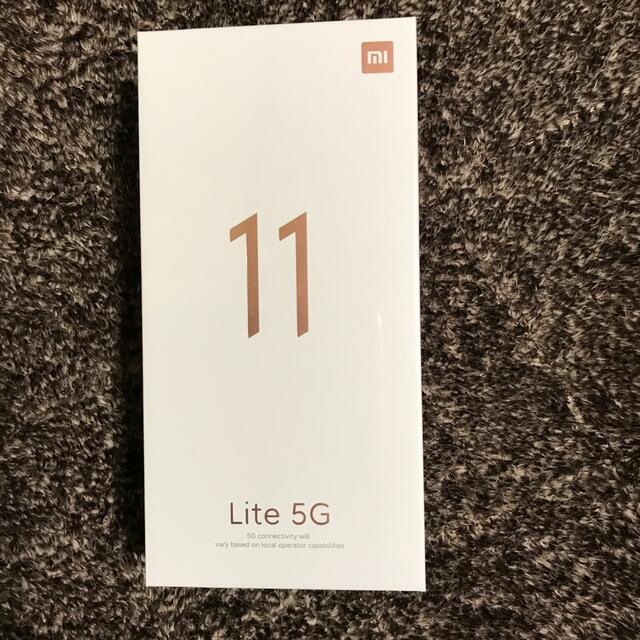 SIMフリー　Xiaomi Mi 11 Lite 5G ブラック　未開封　新品 スマホ/家電/カメラのスマートフォン/携帯電話(スマートフォン本体)の商品写真