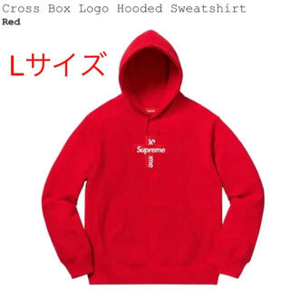 supreme CROSS BOX LOGO HODEED Lサイズ　赤　RED