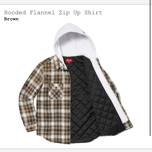 Supreme Hooded Flannel Zip Up Shirt L 1