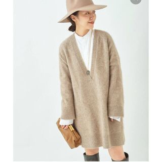 プラージュ(Plage)の最終価格！Plage ニットCashmere Mix Fur 深Vプルオーバー(ニット/セーター)