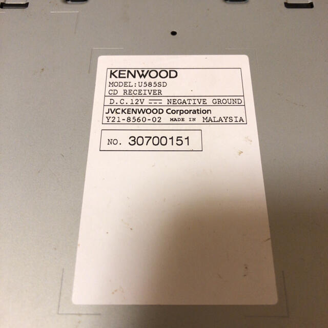 KENWOOD(ケンウッド)のKENWOOD 1DINオーディオ U585SD 自動車/バイクの自動車(カーオーディオ)の商品写真