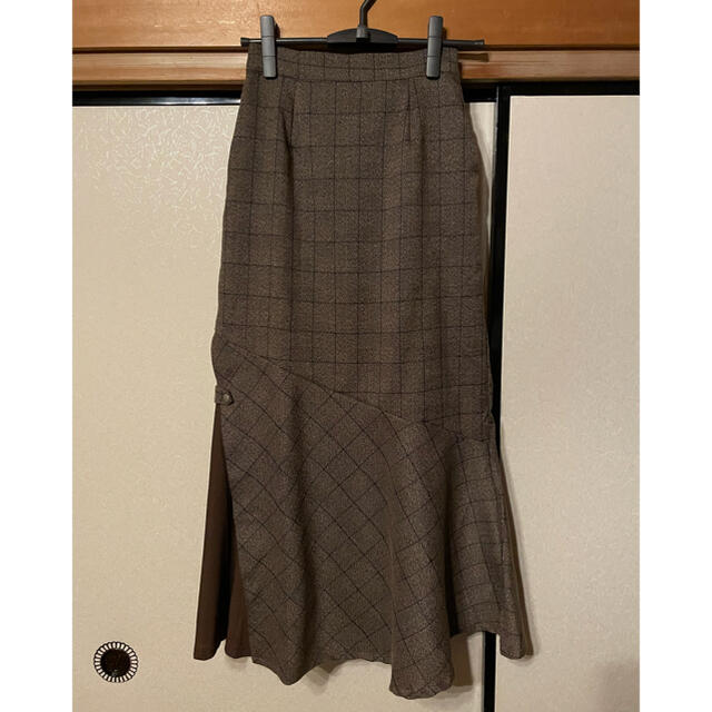 レディース　チェック　マーメイドスカート　アンジェム レディースのスカート(ひざ丈スカート)の商品写真
