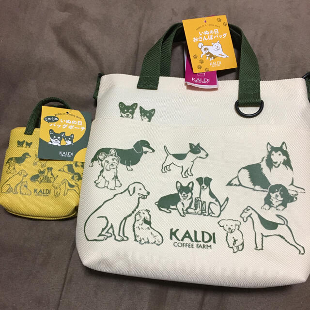 KALDI(カルディ)のカルディ KALDI 犬の日 おさんぽバッグ トートバッグ ミニトート レディースのバッグ(ショルダーバッグ)の商品写真