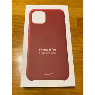アップル(Apple)の【新品未使用】Apple iPhone 11 Pro 用レザーケース RED(iPhoneケース)