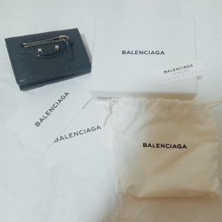 バレンシアガ(Balenciaga)のバレンシアガ三つ折り財布 ミニ財布 CLASSIC MINI WALLET 無地(財布)