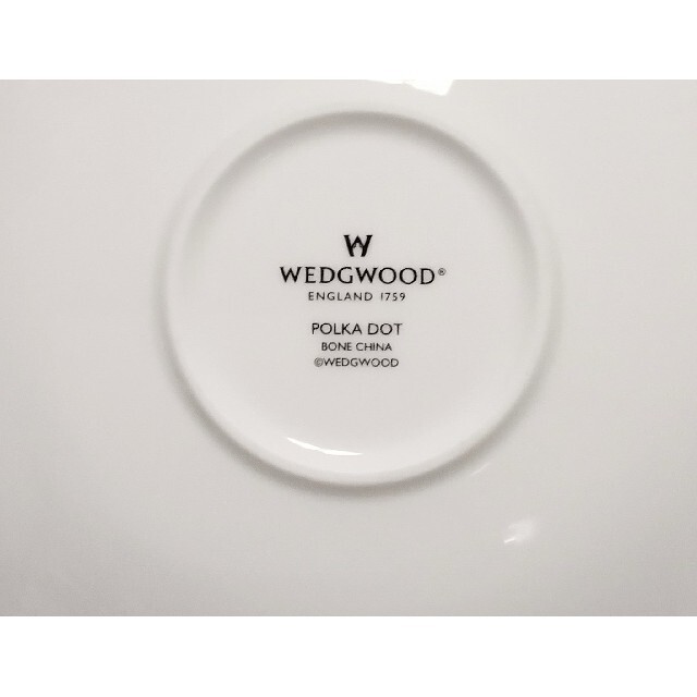 WEDGWOOD(ウェッジウッド)の大人気ブランド食器(ウェッジウッド POLKA DOT)2客セット新品未使用格安 インテリア/住まい/日用品のキッチン/食器(グラス/カップ)の商品写真