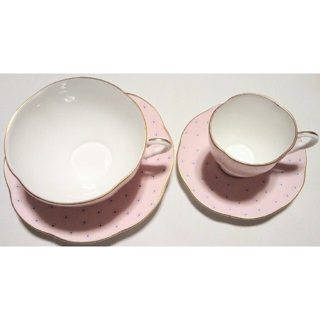 WEDGWOOD(ウェッジウッド)の大人気ブランド食器(ウェッジウッド POLKA DOT)2客セット新品未使用格安 インテリア/住まい/日用品のキッチン/食器(グラス/カップ)の商品写真