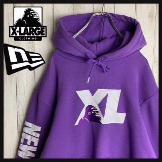 エクストララージ(XLARGE)の【限定コラボ】エクストララージ☆センターロゴ パーカー 超希少カラー 入手困難(パーカー)