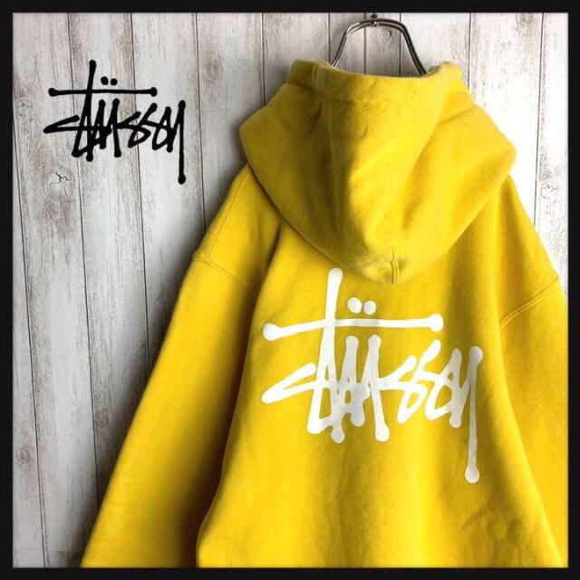 ステューシー 肉厚バックプリント ロゴ ジップスウェットパーカー stussy