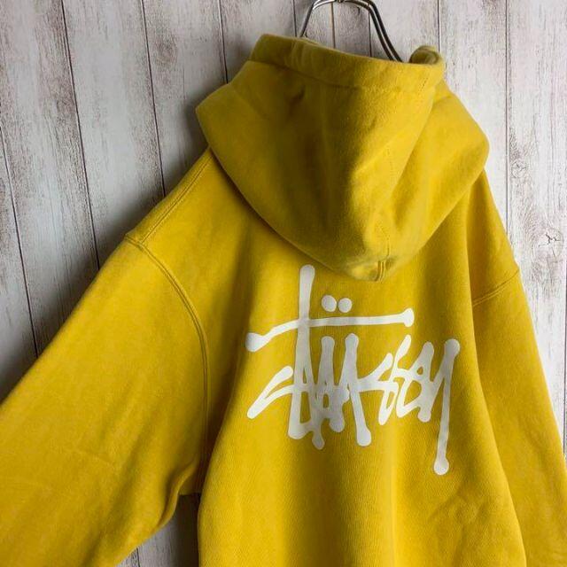 ステューシー 肉厚バックプリント ロゴ ジップスウェットパーカー stussy