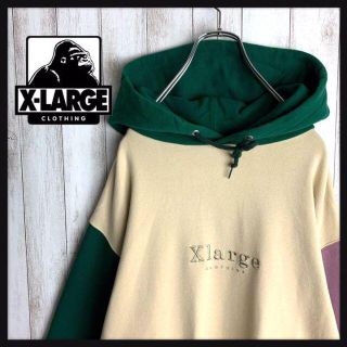 エクストララージ(XLARGE)の【希少デザイン】エクストララージ☆センター刺繍 パーカー 入手困難 即完売 人気(パーカー)