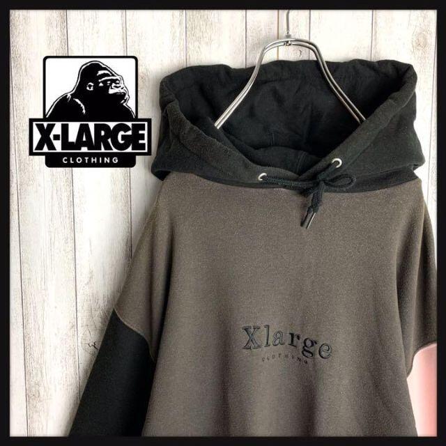 XLARGE - 【希少カラー】エクストララージ☆センター刺繍 パーカー