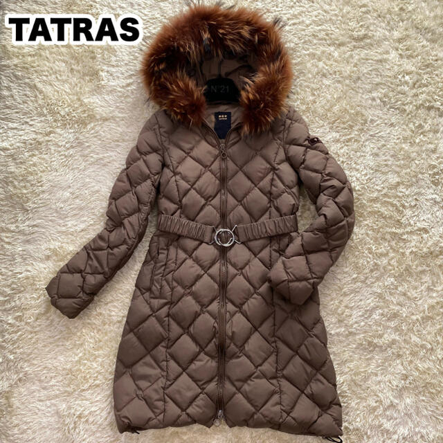 TATRAS - 良品 タトラス ロングダウンコート ラクーンファー