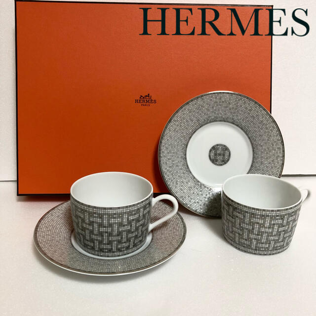 新品⭐︎HERMES エルメス モザイク ティーカップ\u0026ソーサー