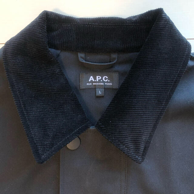 新品 A.P.C. オイルドクロスジャケット ブルゾン 黒 コーデュロイブルゾン