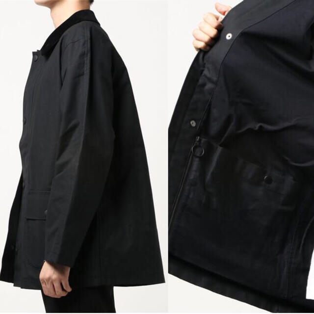 新品 A.P.C. オイルドクロスジャケット ブルゾン 黒 コーデュロイブルゾン