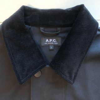 新品 A.P.C. オイルドクロスジャケット ブルゾン 黒 コーデュロイ