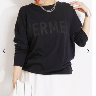 イエナ(IENA)のVERMEIL プリントTシャツ【ネイビー】(Tシャツ(長袖/七分))